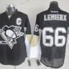 Pittsburgh Penguins #66 Mario Lemieux Musta Paita – Miesten