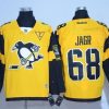 Pittsburgh Penguins #68 Jaromir Jagr Keltainen 2017 Stadium Series Ommeltu NHL Reebok Jääkiekko Paita – Miesten