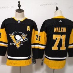 Pittsburgh Penguins #71 Evgeni Malkin Musta Paita – Nuoret