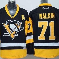 Pittsburgh Penguins #71 Evgeni Malkin Musta Vieras NHL Reebok Paita – Nuoret