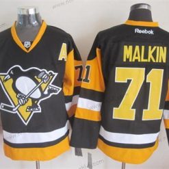 Pittsburgh Penguins #71 Evgeni Malkin Musta Vieras Paita – Miesten