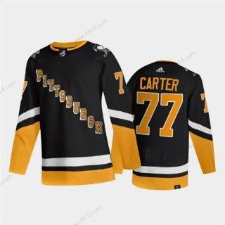 Pittsburgh Penguins #77 Jeff Carter Musta 2021-2022 Ommeltu Paita – Miesten