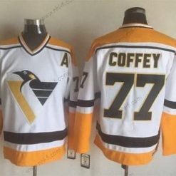 Pittsburgh Penguins #77 Paul Coffey 1992-93 Valkoinen CCM Vintage Paita – Miesten