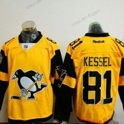 Pittsburgh Penguins #81 Phil Kessel Keltainen 2017 Stadium Series Ommeltu NHL Reebok Jääkiekko Paita – Miesten