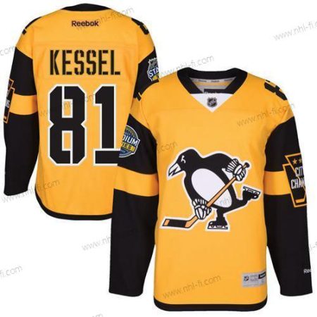 Pittsburgh Penguins #81 Phil Kessel Musta 2017 Stadium Series Ommeltu NHL Paita – Miesten