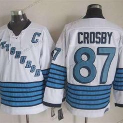 Pittsburgh Penguins #87 Sidney Crosby 1967-68 Valkoinen CCM Vintage Paita – Miesten