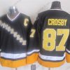 Pittsburgh Penguins #87 Sidney Crosby 1993 Musta Retro CCM Paita – Miesten