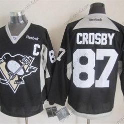 Pittsburgh Penguins #87 Sidney Crosby 2014 Training Musta Paita – Miesten