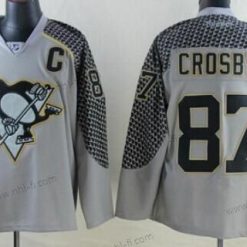 Pittsburgh Penguins #87 Sidney Crosby Charcoal Harmaa Paita – Miesten