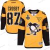 Pittsburgh Penguins #87 Sidney Crosby Keltainen Stadium Series 2017 Stanley Cup Finals Patch Ommeltu NHL Reebok Jääkiekko Paita – Miesten