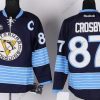 Pittsburgh Penguins #87 Sidney Crosby Laivastonsininen Sininen Vieras 2017 Stanley Cup NHL Finals C Patch Paita – Miesten