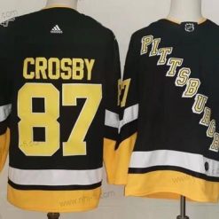 Pittsburgh Penguins #87 Sidney Crosby Musta 2021-2022 Ommeltu Paita – Miesten