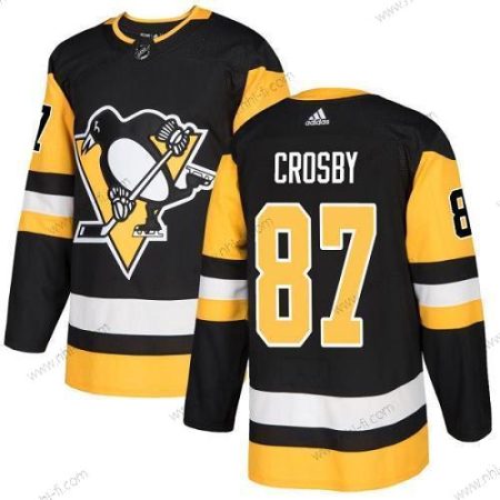 Pittsburgh Penguins #87 Sidney Crosby Musta Kotiottelu Aito Ommeltu NHL Paita – Nuoret