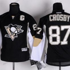 Pittsburgh Penguins #87 Sidney Crosby Musta Paita – Lasten