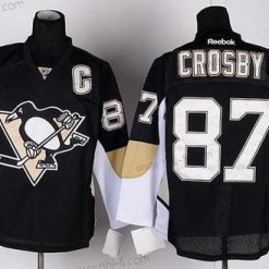 Pittsburgh Penguins #87 Sidney Crosby Musta Paita – Miesten