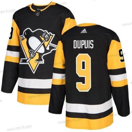 Pittsburgh Penguins #9 Pascal Dupuis Musta Kotiottelu Aito Ommeltu NHL Paita – Nuoret