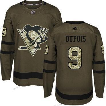 Pittsburgh Penguins #9 Pascal Dupuis Vihreä Salute to Service Ommeltu NHL Paita – Nuoret