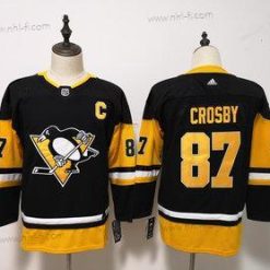 Pittsburgh Penguins Musta Keltainen #87 Sidney Crosby Paita – Nuoret