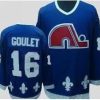 Quebec Nordiques #16 Michel Goulet Laivastonsininen Sininen Retro CCM Paita – Miesten