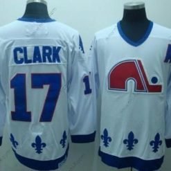 Quebec Nordiques #17 Wendel Clark Valkoinen Retro CCM Paita – Miesten