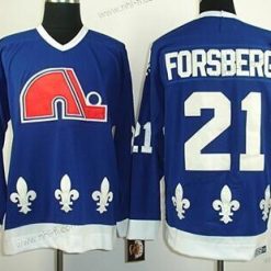 Quebec Nordiques #21 Peter Forsberg Laivastonsininen Sininen Retro CCM Paita – Miesten