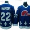 Quebec Nordiques #22 Mario Marois Laivastonsininen Sininen Retro CCM Paita – Miesten