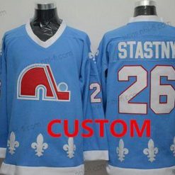 Quebec Nordiques Räätälöidyt Sininen CCM Vintage Paita – Miesten