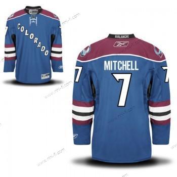 Reebok Colorado Avalanche #7 John Mitchell Aito Royal Sininen Vaihtopaita NHL Paita – Miesten