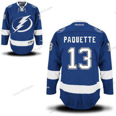 Reebok Tampa Bay Lightning #13 Cedric Paquette Premier Royal Sininen Kotiottelu NHL Paita – Miesten