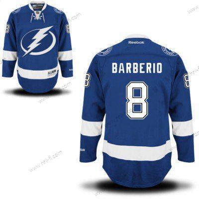 Reebok Tampa Bay Lightning #8 Mark Barberio Premier Royal Sininen Kotiottelu NHL Paita – Miesten