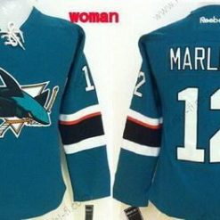 San Jose Sharks #12 Patrick Marleau 2014 Sininen Paita – Naisten