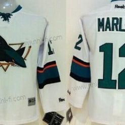 San Jose Sharks #12 Patrick Marleau 2014 Valkoinen Paita – Lasten