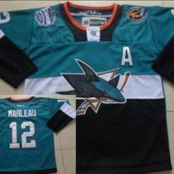 San Jose Sharks #12 Patrick Marleau 2015 Stadium Series Sininen #2 Musta Paita – Miesten