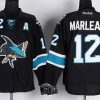 San Jose Sharks #12 Patrick Marleau Musta Vieras Paita – Miesten