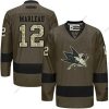 San Jose Sharks #12 Patrick Marleau Reebok Vihreä Maastokuvio Pelaaja Paita – Miesten