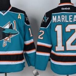 San Jose Sharks #12 Patrick Marleau Sininen Paita – Miesten