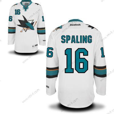 San Jose Sharks #16 Nick Spaling Valkoinen Kolmas Jääkiekko Paita – Miesten