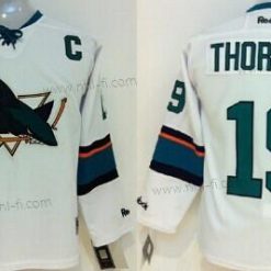 San Jose Sharks #19 Joe Thornton 2014 Valkoinen Paita – Lasten