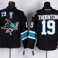 San Jose Sharks #19 Joe Thornton Musta Vieras Paita – Miesten