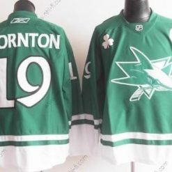 San Jose Sharks #19 Joe Thornton St. Patrick’S Day Vihreä Paita – Miesten