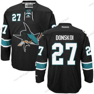 San Jose Sharks #27 Joonas Donskoi Musta Vieras Jääkiekko Paita – Miesten