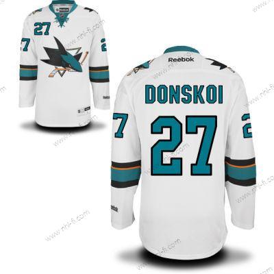 San Jose Sharks #27 Joonas Donskoi Valkoinen Kolmas Jääkiekko Paita – Miesten