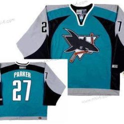 San Jose Sharks #27 Scott Parker 2003 CCM Retro Sininen Musta Harmaa Kotiottelu NHL Jääkiekko Paita – Miesten