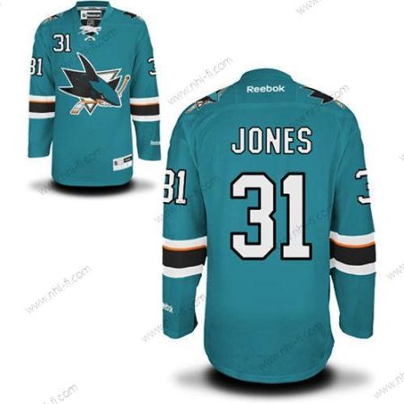 San Jose Sharks #31 Martin Jones Sinivihreä Premier Kotiottelu Paita – Miesten