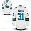 San Jose Sharks #31 Martin Jones Valkoinen Premier Kolmas Paita – Miesten