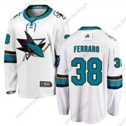 San Jose Sharks #38 Mario Ferraro Branded Kolmas Breakaway Valkoinen Paita – Miesten