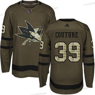 San Jose Sharks #39 Logan Couture Vihreä Salute to Service Ommeltu NHL Paita – Nuoret