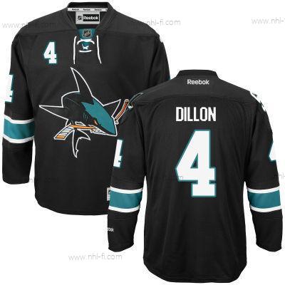 San Jose Sharks #4 Brenden Dillon Musta Vieras Paita – Miesten