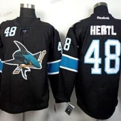 San Jose Sharks #48 Tomas Hertl Musta Vieras Paita – Miesten