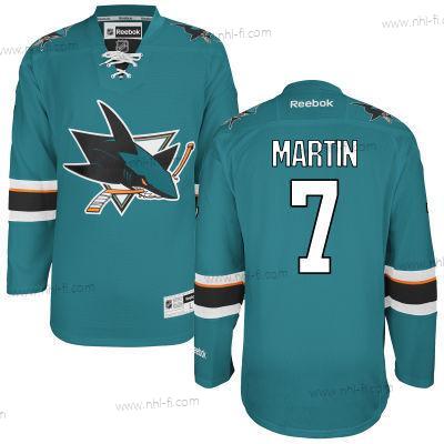 San Jose Sharks #7 Paul Martin Sinivihreä Kotiottelu Paita – Miesten